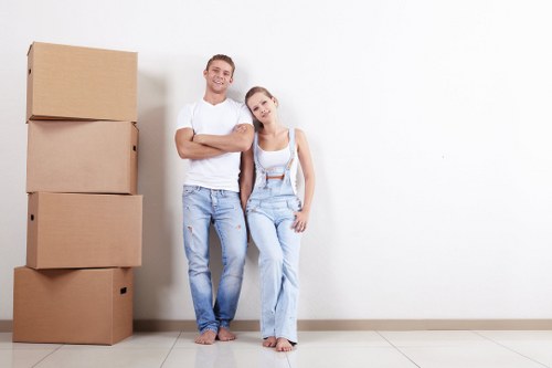 Moving team preparing items safely during a Belgium Removals service