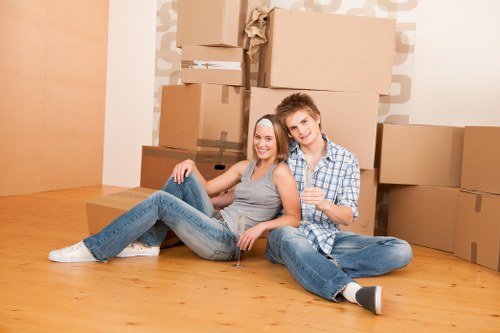 Commercial moving team planning an office relocation in Belgium